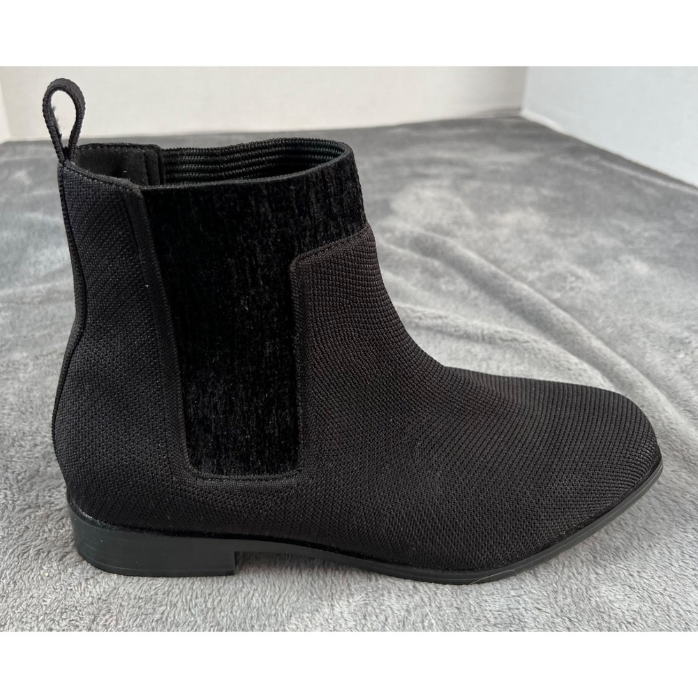 Vivaia Riley Pro Boots 9.5/40.5 Black Knit Comfort Square Chelsea Bootie